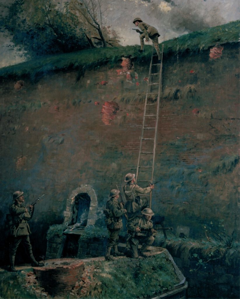 Capture of the walls of Le Quesnoy by George Edmund Butler, 1920.
